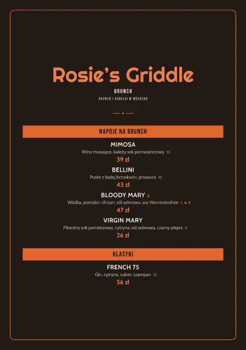 Mimoza z szafy grającej – podgląd szablonu menu