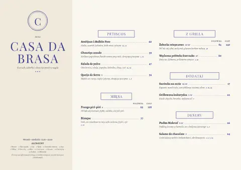 Porcelana piri – podgląd szablonu menu
