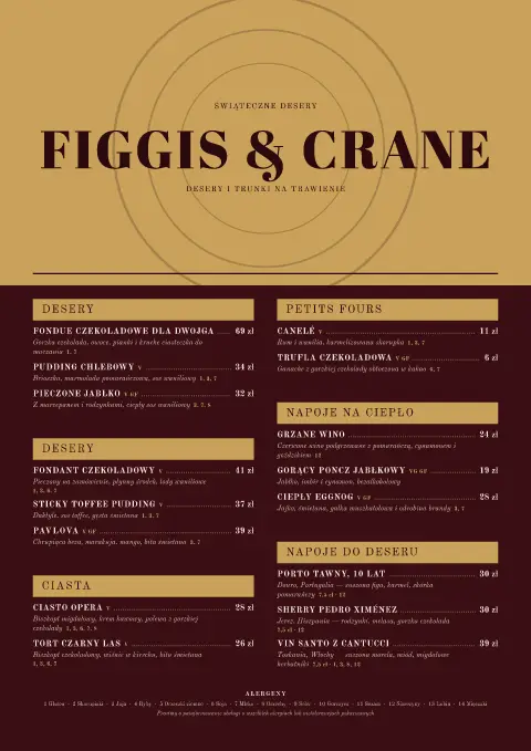 Wołowa krew i śliwka – podgląd szablonu menu