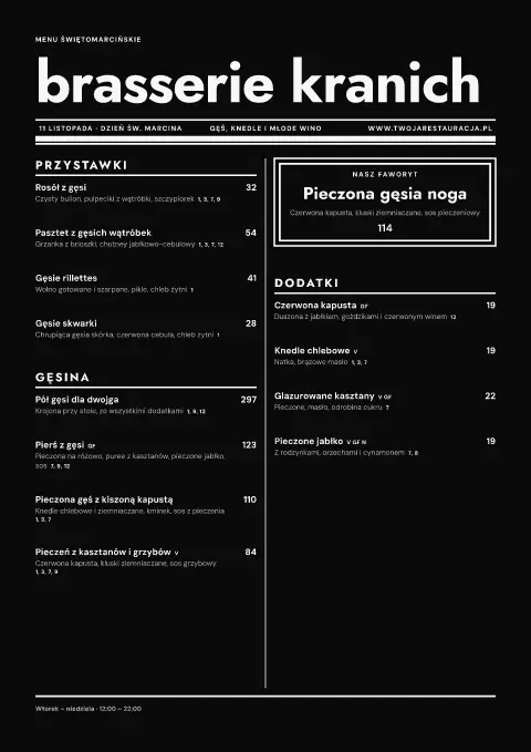 Gazeta świętomarcińska – podgląd szablonu menu