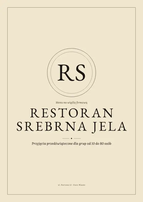 Adwentowy salon – podgląd szablonu menu