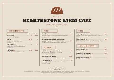 Lareira raku – pré-visualização do modelo de menu