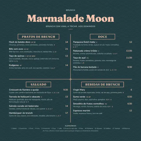 Vinil pêssego – pré-visualização do modelo de menu