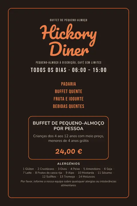 Brasa de chapa – pré-visualização do modelo de menu