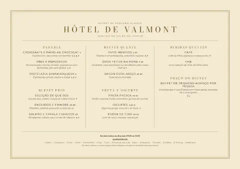 Salão do jardim – pré-visualização do modelo de menu