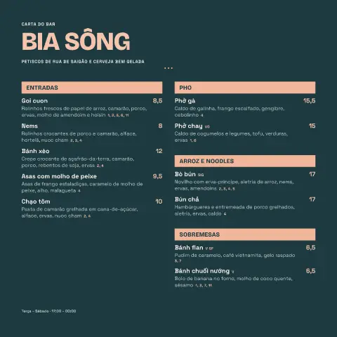 Duotone erva-príncipe – pré-visualização do modelo de menu