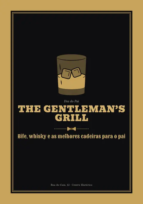 Copo dourado – página 1 do modelo de menu