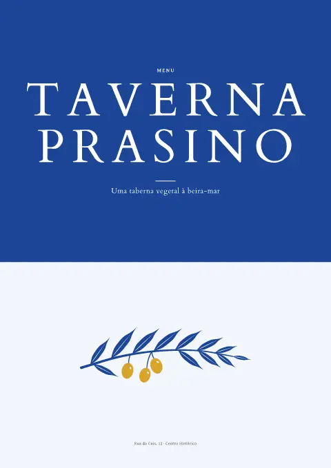 Verdes da ilha – pré-visualização do modelo de menu