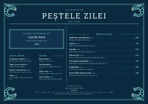 Tabla adâncului – previzualizare model de meniu