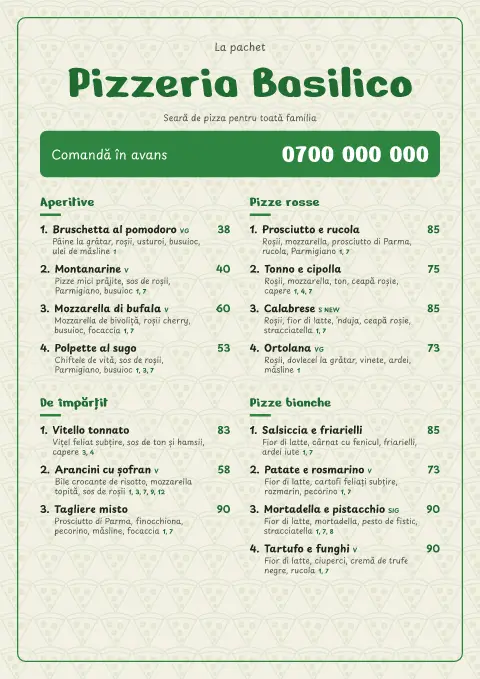 Busuioc mâzgălit – previzualizare model de meniu