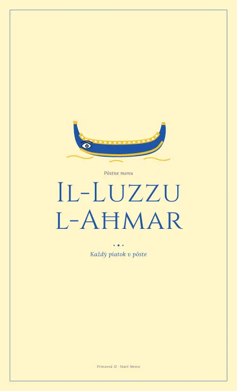 Citrónové luzzu – náhľad šablóny jedálneho lístka