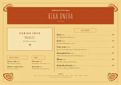 Slanica na kraftu – predogled predloge za jedilni list