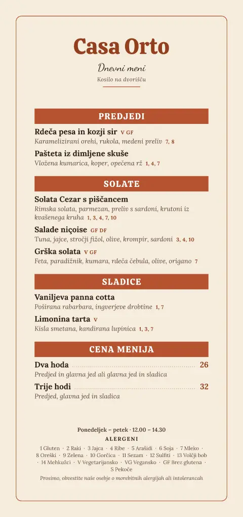 Terakotni vrt – predogled predloge za jedilni list