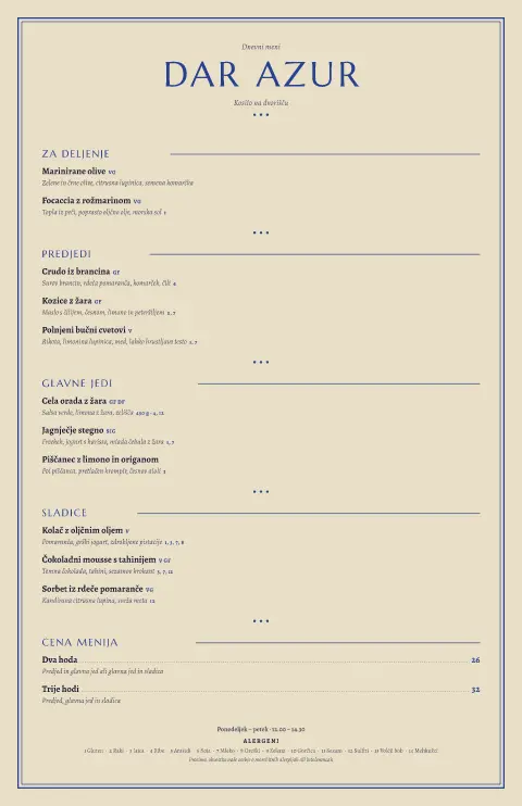 Lapisno dvorišče – predogled predloge za jedilni list