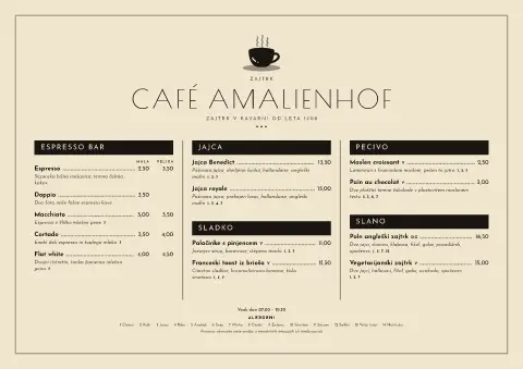 Kaffeehaus jutro – predogled predloge za jedilni list