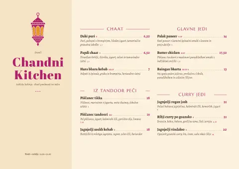 Žafranasta svetilka – predogled predloge za jedilni list