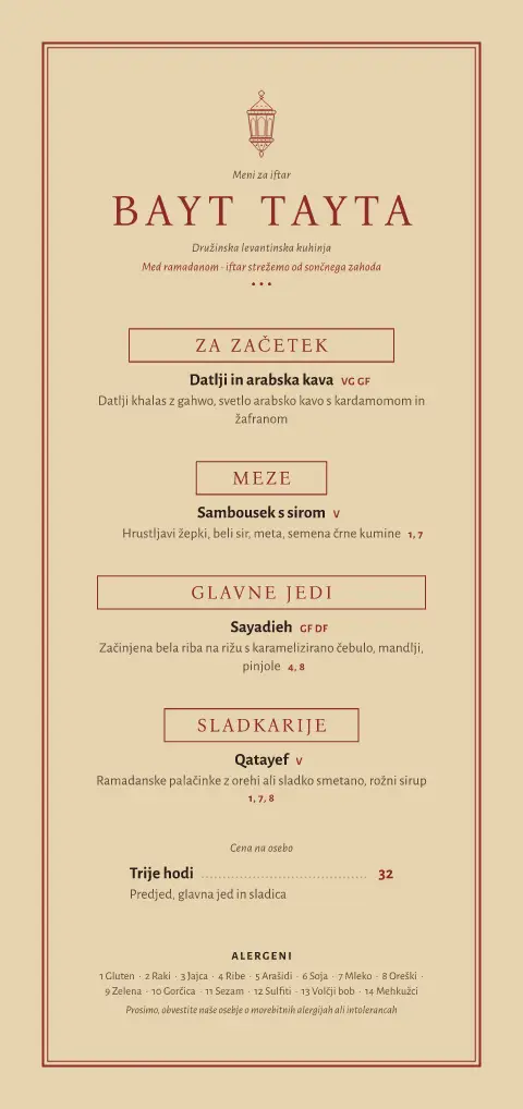 Ura sumaka – predogled predloge za jedilni list