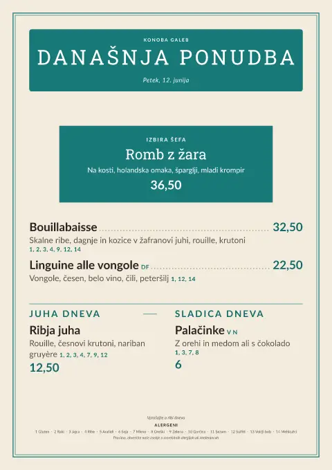 Jadranski skrilavec – predogled predloge za jedilni list