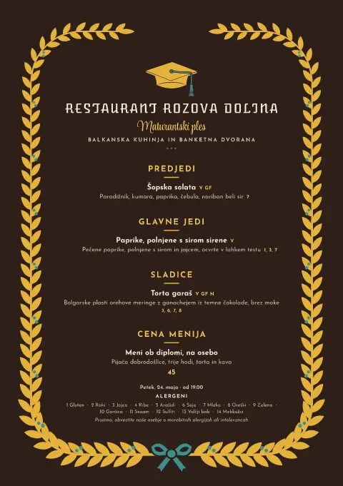 Gorčični čopek – predogled predloge za jedilni list