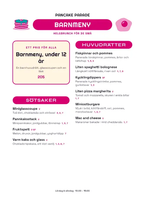 Magentahage – förhandsvisning av menymall